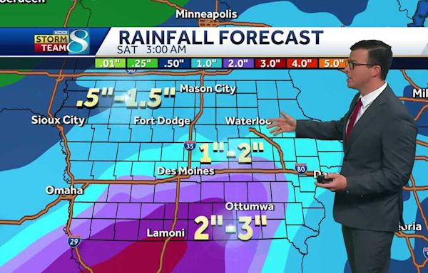 Iowa weather: Rain chances continue today and tomorrow