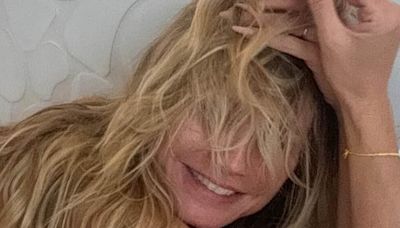 Heidi Klum, 51, puts on a sizzling display in lingerie and bed hair