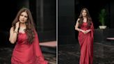 Malavika Mohanan Stays Loyal To Her Royal Red Sarees For Thangalaan Promotions