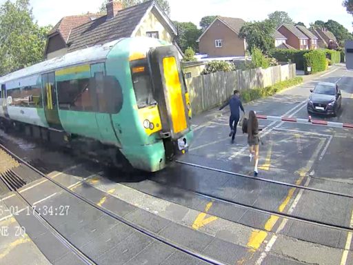 WATCH: Scary footage shows near misses at level crossings for safety campaign