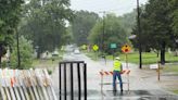 Yards flood Wednesday afternoon following heavy rains in north Fort Smith