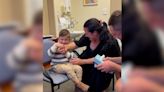 Watch a little boy smile at hearing his parents speak with the help of cochlear implants