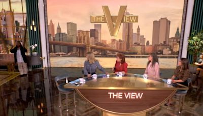 Watch Whoopi Goldberg get up from 'The View' table to demonstrate Kamala Harris' debate performance