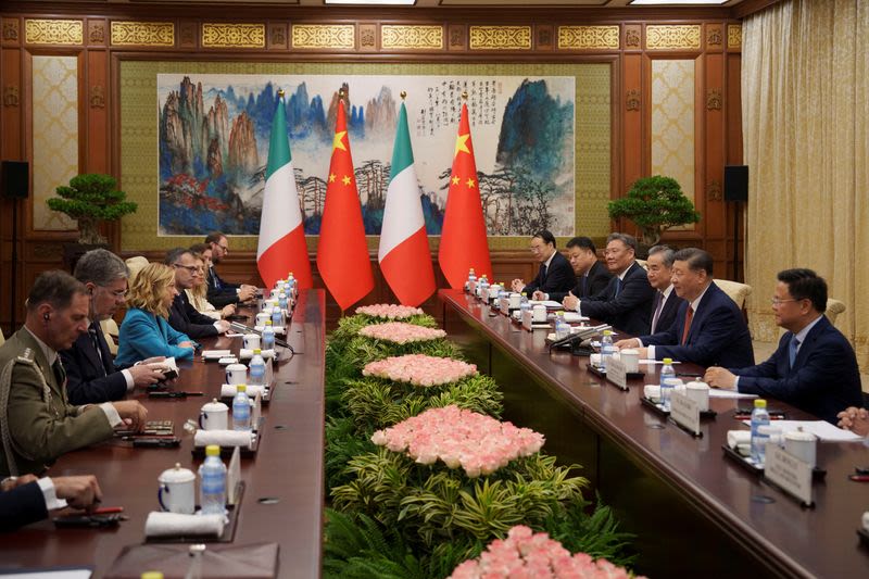 Meeting in Beijing, China's Xi and Italy's Meloni discuss conflicts