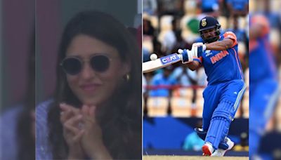 6, 6, 4, 6, 0, 6: Rohit Sharma Dispatches Mitchell Starc, Wife Ritika Sajdeh Reacts. Watch | Cricket News