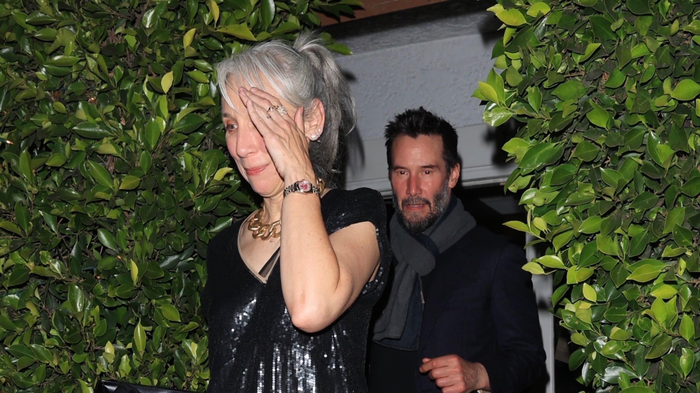 Keanu Reeves’s Girlfriend, Alexandra Grant, Takes a Sequin LBD for a Spin on Date Night