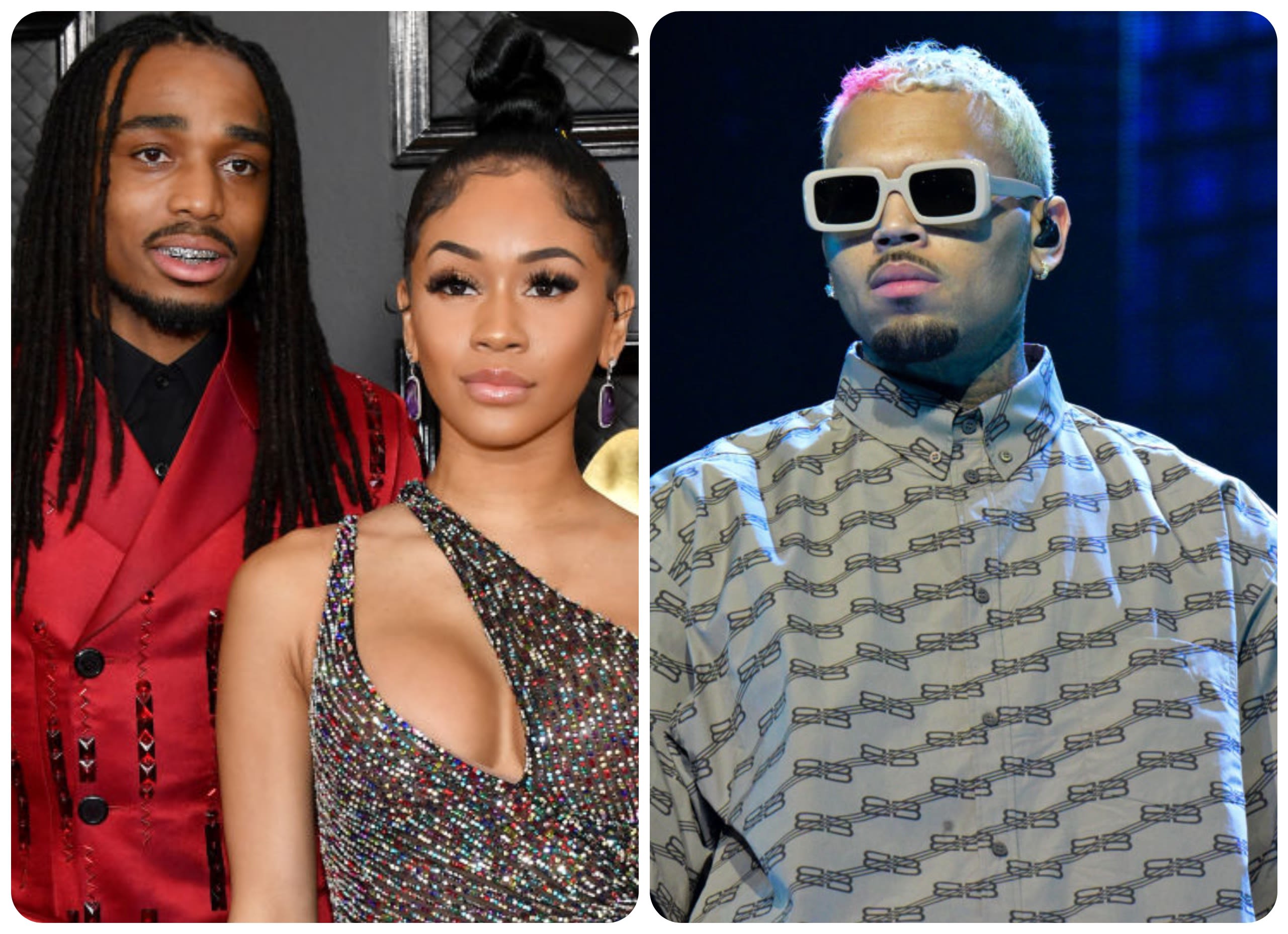 Quavo Clobbers ‘Crackhead’ Chris Brown On 'Over H*es & B****s' Retaliatory Track, Saweetie Slams Huncho’s Hijinks