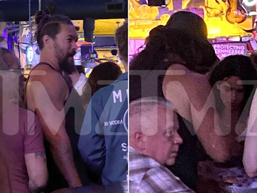 Jason Momoa Kisses Girlfriend Adria Arjona on Night Out in Nashville