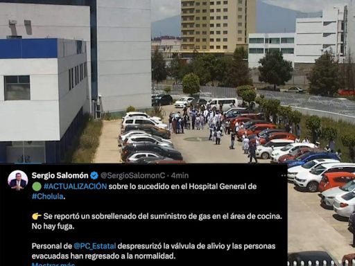 Por fuga de gas, evacúan a medio millar de personas del Hospital General de Cholula: Céspedes - Puebla