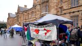 Pro-Palestinian protesters set up encampments at universities in Australia