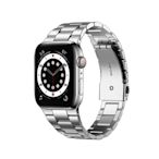 Apple Watch 6/SE 40mm不鏽鋼三珠蝶扣錶帶 星空銀/贈拆錶器