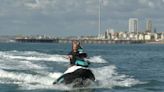 Sir Ed Davey zooms into Sussex on jet ski