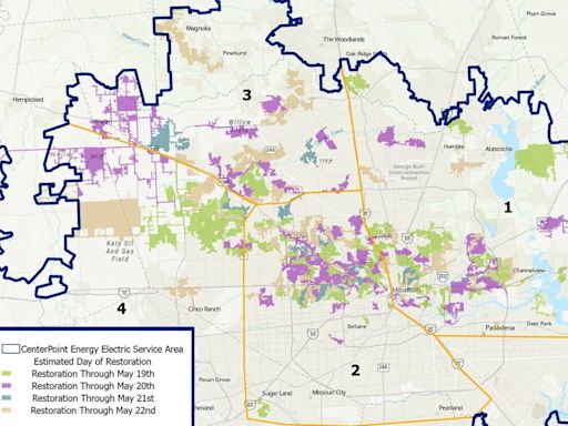 Houston power outages: Centerpoint, Entergy map, tracker, timeline