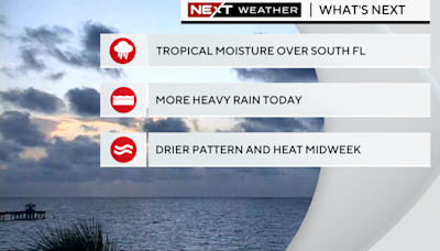 Another round of South Florida afternoon storms, not as widespread as Monday