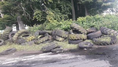 Toxic tyres dumped at rural Co Derry bonfire site