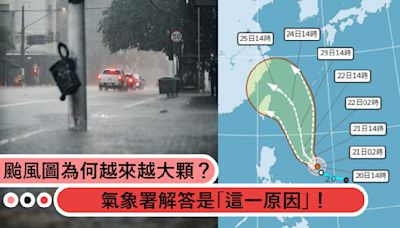 颱風圖為何越來越大顆？大部分民眾都搞錯原因，氣象署解答是「這一原因」！