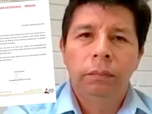 Pedro Castillo muestra documento de la Embajada de México donde aclara que no pidió asilo político