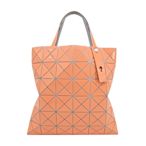 ISSEY MIYAKE 三宅一生 BAOBAO 粉彩透光6x6亮面手提包-橘