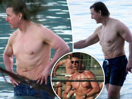 Tom Cruise goes shirtless at beach in Spain on break from filming ‘Mission: Impossible 8’