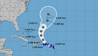 Maps show Tropical Storm Ernesto's path and forecast