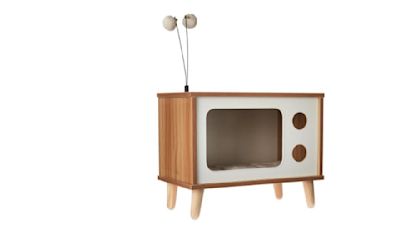 Walmart is Selling a Cool Cat Condo in the Shape of a Retro TV