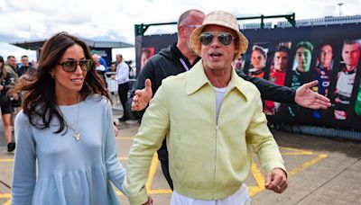 Brad Pitt Holds Hands With Girlfriend Ines De Ramon on Rare Outing to British F1 Grand Prix