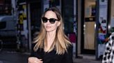 Angelina Jolie Carries Her Favorite Tote Bag While Matching in Black With Her Kids
