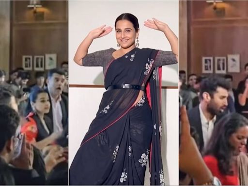 Watch: Vidya Balan dances with husband Siddharth Roy Kapur, Aditya on 'Jumma Chumma'