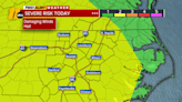 Level 2 severe weather risk Wednesday and Thursday with damaging winds and hail as threats