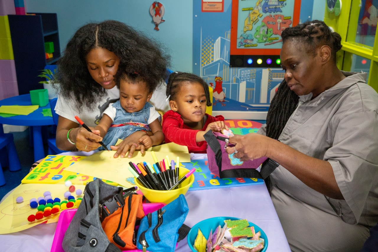 NYC’s Rikers Island jail gets a kid-friendly visitation room ahead of Mother’s Day