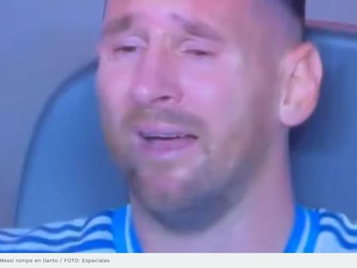 Lionel Messi llora al salir lesionado de la final de la Copa América