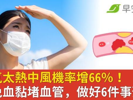 天氣太熱中風機率增66％！避免血黏堵血管，做好6件事預防