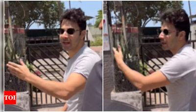 Varun Dhawan gets upset with paparazzi during clinic appearance | Hindi Movie News - Times of India