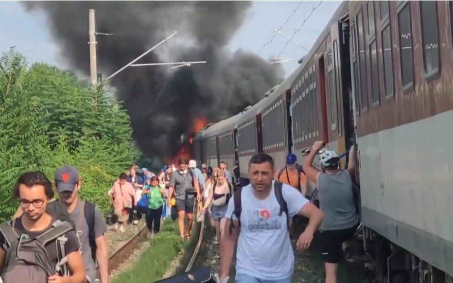 Five killed after train and bus collide in Slovakia