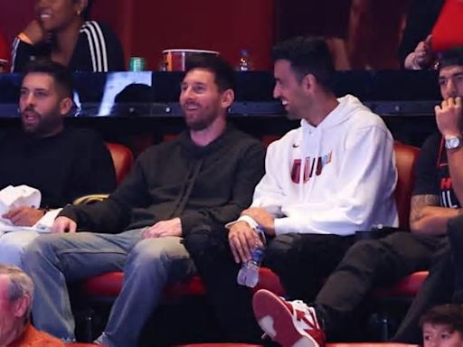Lionel Messi, Sergio Busquets, Luis Suárez y Jordi Alba: Noche de playoffs entre amigos y familia