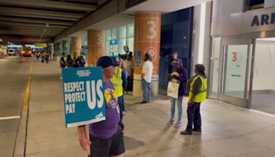 Airport workers start strike at Charlotte airport, calling for better pay