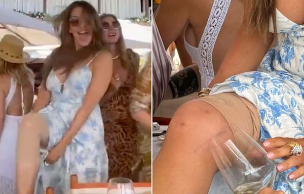 Sofía Vergara Cheekily Shows Off Her Shapewear While Dancing with Friends on Vacation