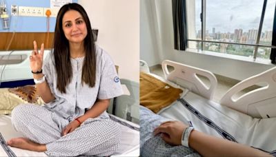 Hina Khan undergoes breast cancer surgery, says she is ‘still in pain’; shares handwritten note from hospital staff