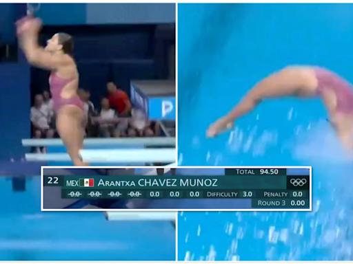 Another Olympic diver has scored a 0.0 at the Paris Games after attempt goes horribly wrong