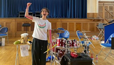 Teenage girl completes 24-hour charity drumathon