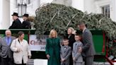 White House Christmas tree is blown over by wind