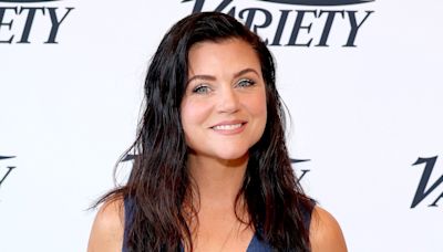 Tiffani Thiessen Fights the Heat With a Cold Plunge in Black Swimsuit