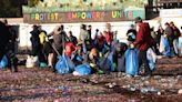 Glastonbury clear-up to rid sea of rubbish from Worthy Farm begins