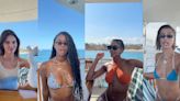 Kendall Jenner, Justine Skye, Lori Harvey, and Hailey Bieber Enjoy a Girls’ Yacht Day in String swimsuits