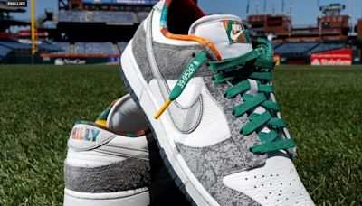 Phillies unveil new "Philly" Nike Dunk Low shoe created in collaboration with Lapstone and Hammer and Creme