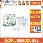 [共1壺3芯]德國BRITA Style純淨濾水壺 永續版 3.6L+全效型濾芯2入(冰川藍/森林綠)