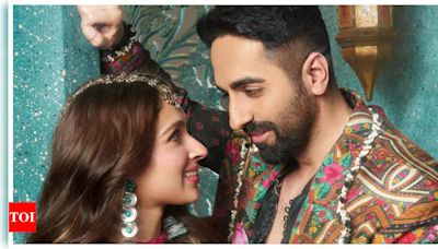 Ayushmann Khurrana and Pashmina Roshan Unveil Colorful Poster for Garba Song 'Jachdi' | - Times of India