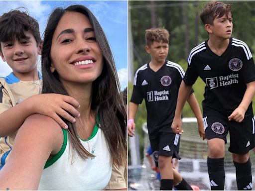 Antonela Roccuzzo compartió fotos de un día familiar en Inter Miami y un detalle de Ciro sorprendió a todos