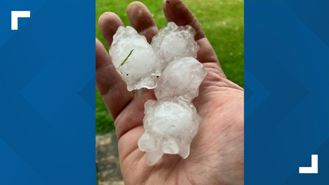 Strong storms bring large hail to parts of East Tennessee