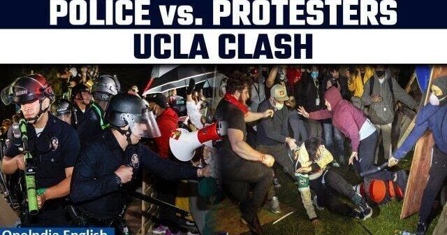 Police Clash with Pro-Palestinian Protesters at University of California, Los Angeles |Oneindia News